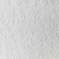 Acanthus Weiß - Vinyl - Papiertapete - 10m x 52cm - Weiß - WOW von Wow