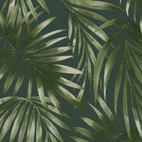 WOW - Vliestapete - Palm - Blau/Grun - 10mx52cm von Wow
