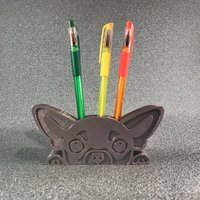 Chihuahua Pen Pot 3D Gedruckt - Hunde Liebhaber Weihnachtsgeschenk Niedliche Geschenke Schreibtisch Dekor Tidy Organizer von WowLondon