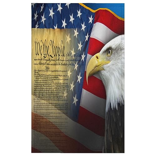 Amerika Patriotische Symbole Küchentücher Set von 1 Amerika Küchenhandtuch Weich Saugfähig Trocknen Geschirrtuch für Zuhause Küche Catering Restaurant 45 x 72 cm von WowPrint