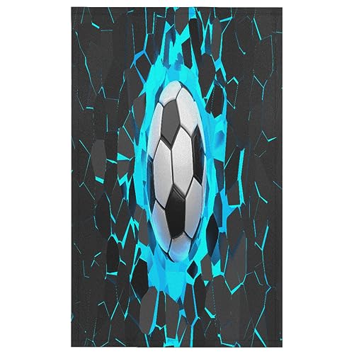 Fußball Sport Drucken Küchentücher 1 Stück Fußball Küche Handtuch Weich Saugfähig Trocknen Geschirrtuch für Zuhause Küche Catering Restaurant 45x72cm von WowPrint