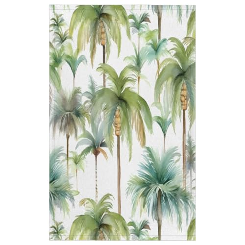 WowPrint Küchentücher Set von 1, Aquarell Palme Küchenhandtuch weich saugfähig Trocknen Geschirrtuch für Zuhause Küche Catering Restaurant 45 x 72 cm von WowPrint