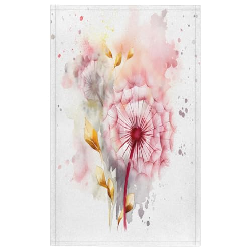 WowPrint Küchentücher Set von 4, Floral Pusteblume Blume Küchenhandtuch Weich Saugfähig Trocknen Geschirrtuch für Zuhause Küche Catering Restaurant 45 x 72 cm von WowPrint