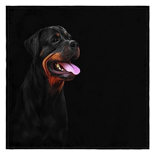 Rottweiler-Hunde-Stoffservietten, 6 Stück, lustig, wiederverwendbar, waschbar, für Küche, Esstisch, Servietten für Zuhause, Abendessen, Hochzeit, Bankett, Party, 50,8 x 50,8 cm von WowPrint