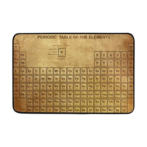 WOWPRINT Elements Chemie Periodensystem Tisch Fu?matten Indoor waschbar f¨¹r Wohnzimmer Schlafzimmer Home Decor 60 x 40 cm von WowPrint