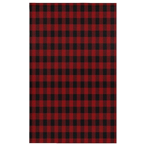 Weihnachten Karierte Küchentücher Set von 6 Buffalo Check Plaid Küchenhandtuch Weich Saugfähig Trocknen Geschirrtuch für Zuhause Küche Catering Restaurant 45 x 72 cm von WowPrint