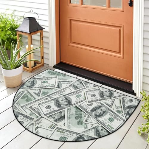 WowPrint American Money Fußmatte Eingangsmatte Teppich American Dollar Area Rugs Indoor Outdoor Waschbar Saugfähig Rutschfeste Bodenmatte Teppich 91,4 x 61 cm von WowPrint