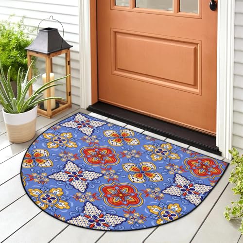 WowPrint Fußmatte mit ethnischen Blumen, mexikanische Fliesen, Eingangsmatte, Teppich, für drinnen und draußen, waschbar, saugfähig, rutschfest, 91,4 x 61 cm WowPrint Fußmatte mit ethnischen Blumen, mexikanische Fliesen, Eingangsmatte, Teppich, für drinnen und draußen, waschbar, saugfähig, rutschfest, 91,4 x 61 cm von WowPrint