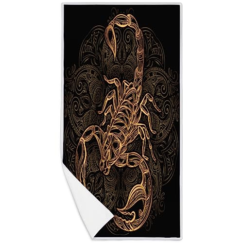 WowPrint Horoskop Skorpion Schnell Trocken Handtuch Skorpion Druck Mikrofaser Handtücher für Strand Sport Gym Spa Yoga Badezimmer von WowPrint