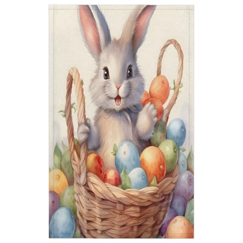 WowPrint Küchentücher Set von 1, Cute Rabbit Bunny Ostern Thema Küche Handtuch Weich Saugfähig Trocknen Geschirrtuch für Zuhause Küche Catering Restaurant 45 x 72 cm von WowPrint