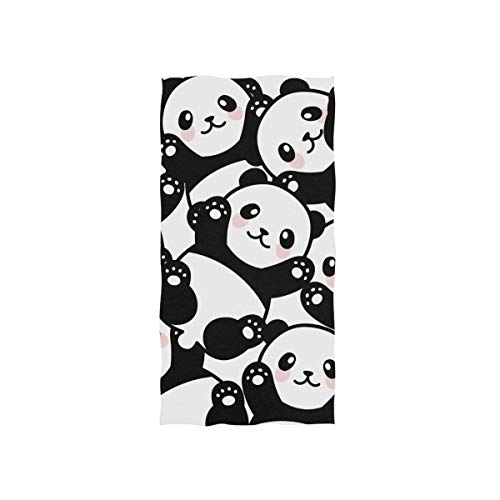 WowPrint Niedliches Panda Druck Handtuch Strandhandtuch, Leicht, Weich Microfaser Badet¨¹Cher, Dekoration Hand Handt¨¹Cher f¨¹r K¨¹Che Zuhause Bad Spa Fitnessstudio Hotel (76 x 38 cm) von WowPrint