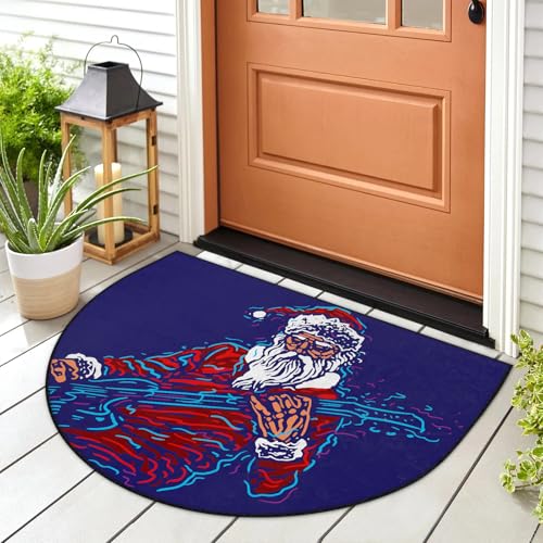 WowPrint Rock Santa Fußmatte Eingangsmatte Teppich Weihnachtsmann Weihnachtsbereich Teppiche Indoor Outdoor Waschbar Saugfähig Rutschfest Bodenmatte Teppich 91,4 x 61 cm WowPrint Rock Santa Fußmatte Eingangsmatte Teppich Weihnachtsmann Weihnachtsbereich Teppiche Indoor Outdoor Waschbar Saugfähig Rutschfest Bodenmatte Teppich 91,4 x 61 cm von WowPrint