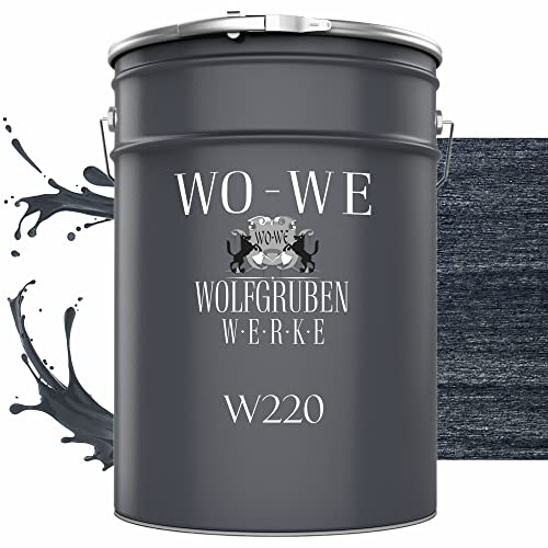 Dickschichtlasur 2in1 Holzlasur Holzschutzlasur außen und innen Ebenholz - 2,5L Dickschichtlasur 2in1 Holzlasur Holzschutzlasur außen und innen Ebenholz - 2,5L von WO-WE