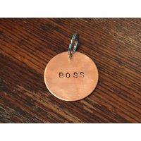 Handgestempelte "Boss' Haustiermarke - Aluminium, Messing Oder Kupfer von WowieGoods