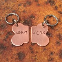 Handgestempelte Hundemarken Aus Knochen, Geschwister Und von WowieGoods