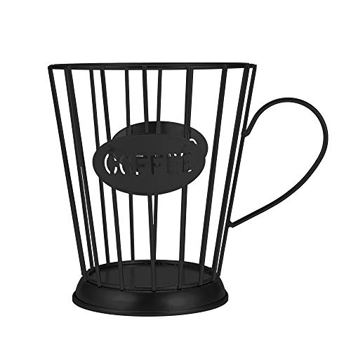 Wowlela Kaffeepadhalter und Organizer-Becher, Cup Keeper Kaffee- und Espresso-Schalenhalter, Kaffeekapsel-Aufbewahrungskaffeetassen-Aufbewahrungskorb Küchentheken-Aufbewahrungshalter von Wowlela