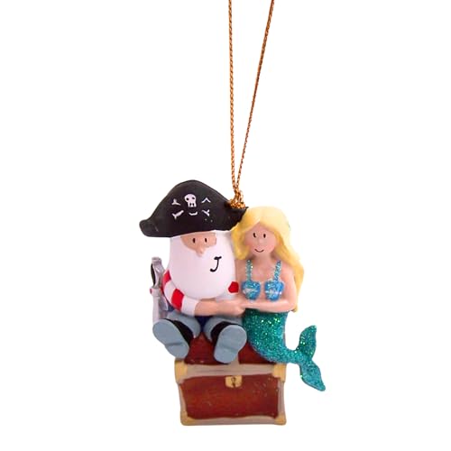 Piraten- und Meerjungfrauen-Weihnachtsschmuck, Schatztruhe, 6,3 cm Piraten- und Meerjungfrauen-Weihnachtsschmuck, Schatztruhe, 6,3 cm von Wowser