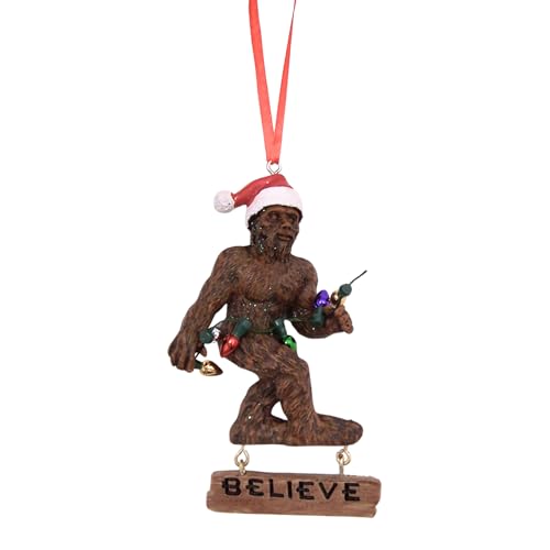 Sasquatch Weihnachtsschmuck Believe Schild mit Lichtern Urlaub Dekoration 11,4 cm von Wowser