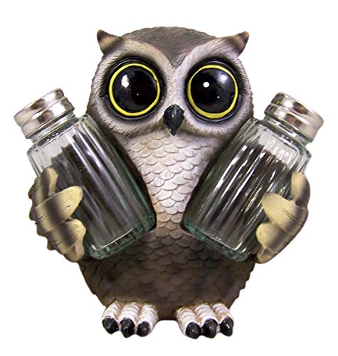 Wise Owl Salz- und Pfefferstreuer-Halter aus gegossenem Harz, 15,2 cm (Streuer im Lieferumfang enthalten) von Wowser