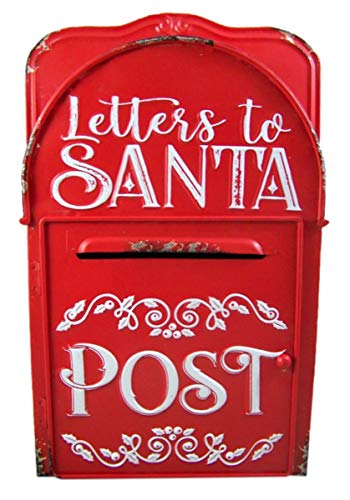 Wowser Briefkasten aus Metall, handbemalt, 38 cm, Rot von Wowser