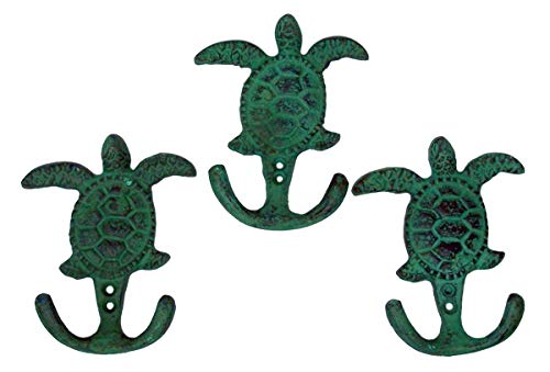 Wowser Kleiderhaken, Schildkröte, aus Gusseisen, 10,2 cm, 3 Stück von Wowser