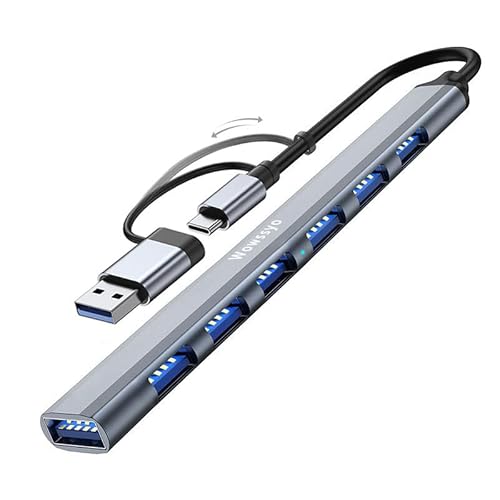 Wowssyo 7-in-1 USB C Hub, USB C Dockingstation, Multiport USB Hub, USB 3.0, USB-C, MacBook M1 Air Pro Adapter, für iPad, Switch, Chromecast, Dell, Windows und andere USB-C/USB-Geräte Wowssyo 7-in-1 USB C Hub, USB C Dockingstation, Multiport USB Hub, USB 3.0, USB-C, MacBook M1 Air Pro Adapter, für iPad, Switch, Chromecast, Dell, Windows und andere USB-C/USB-Geräte von Wowssyo