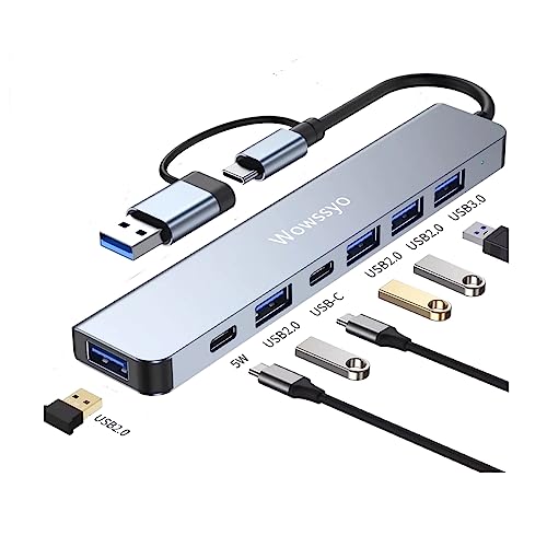 Wowssyo Hub USB C Multiport Adapter 7 in 1 Typ C Hub Adapter USB C zu USB Ultra Slim Ports USB 3.0/2.0, USB-C DC Ports, Für Handy Smartphone Ipad MacBook Laptop PC Windows Und Andere Geräte Wowssyo Hub USB C Multiport Adapter 7 in 1 Typ C Hub Adapter USB C zu USB Ultra Slim Ports USB 3.0/2.0, USB-C DC Ports, Für Handy Smartphone Ipad MacBook Laptop PC Windows Und Andere Geräte von Wowssyo