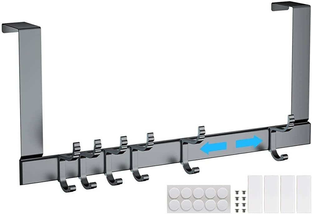 Wowstar Türhaken Wowstar Türhaken: 6 Schiebehaken, praktisch und stylisch., Türen, Bdezimmer, Gästebad, Gästeraum, Hotel, (Wowstar Türhaken: 12 Haken, leichtes Aluminium, kratzschutz, universelle Passform), 12 Haken, Aluminium, Platzsparend von Wowstar