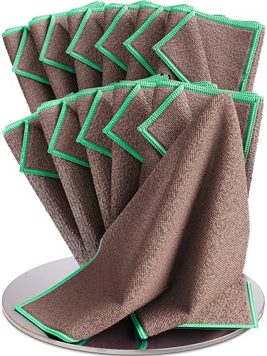 Wowtowelz Mikrofaser - Renigungstücher (Grau - Grün, 12 Stück) von Wowtowelz
