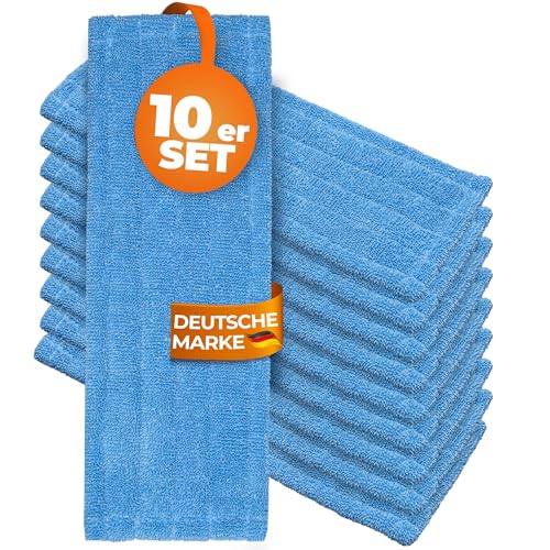 Wowtowelz Wischmopp Bezug Bodenwischer Wischbezug Fliesen und Steinböden (Intense Plus, 40 cm - 10 Stück) von Wowtowelz