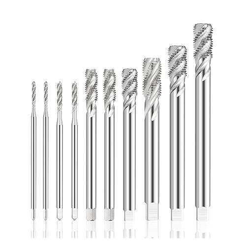 M2-M16 Maschinengewindebohrer Spiralnut Gewindebohrer Bohrer HSS 100-180 mm langer Gewindebohrer Handwerkzeuge (Size : M2.5-100mm) von WowzzA