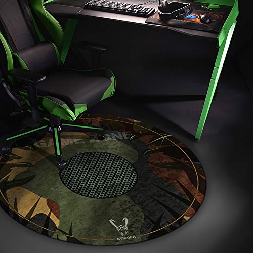 Woxter Stinger-Etage-Tarn-Tarnung - Boden-Gaming-Teppichboden, Bodenschutz-Teppiche - wasserbeständig, waschbar, 100% Mikrofaser, Durchmesser 120cm, Tarnung von Woxter