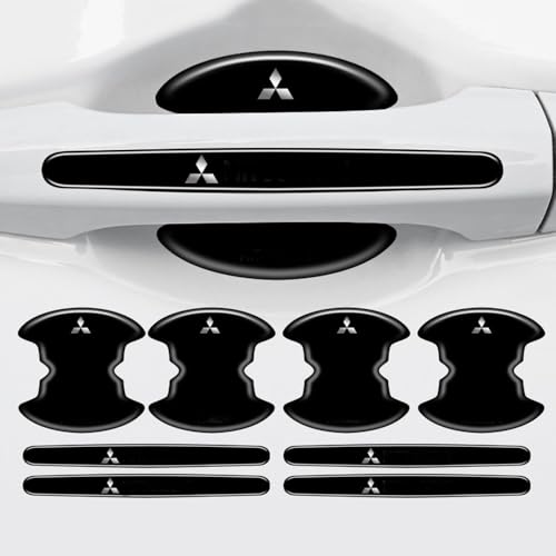WpTrick 8 StüCk Auto TüRgriff Schutzfolie FüR Mitsu-bishi ASX 2010-2021 2022 2023 2024 2025 GA, Kohlefaser AutotüRgriff-Kratzschutz, TüRkantenschutz Aufkleber, Schutzfolien Zum Schutz Vor Kratzern von WpTrick