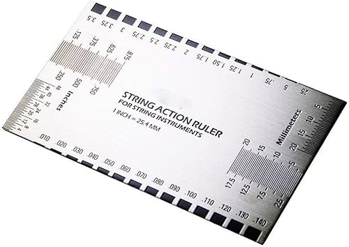 Silver International Maßstab, Standard-Saitenlineal, Gitarrenbauer-Werkzeug, nützliche Akustik- und klassische Gitarrenteile, Gitarren- und Basszubehör, Instrumentenzubehör, Gitarrenwerkzeuge von Wpppan