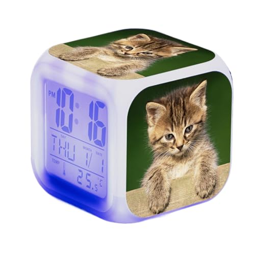 Cube Wecker Katzen Wecker, LED Night Glowing Kätzchenwecker, Digital Alarmuhr Wake Up Würfel Katzenwecker Für Kinder Mädchen Cube Wecker Katzen Wecker, LED Night Glowing Kätzchenwecker, Digital Alarmuhr Wake Up Würfel Katzenwecker Für Kinder Mädchen von Wpsagek