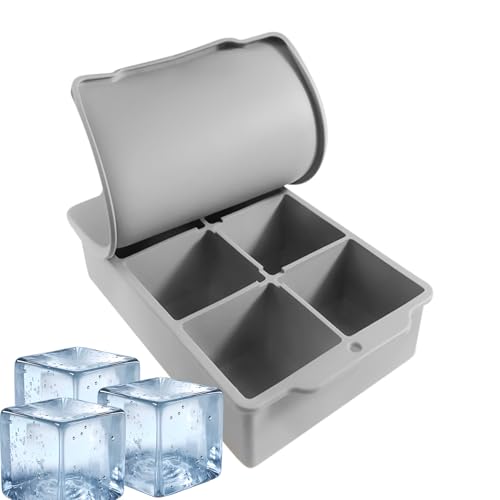 Eiswürfel Form | 6 Fächer Silikonform Mit Deckel,Leichtes Werkzeug Für Eiswürfel Zu Whiskey Cocktails Saft Eiswürfel Form | 6 Fächer Silikonform Mit Deckel,Leichtes Werkzeug Für Eiswürfel Zu Whiskey Cocktails Saft von Wpsagek