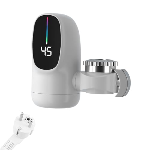 Elektrischer Warmwasserhahn - Schnellaufheizender Wasserhahn Mit LED-Digitalanzeige,Wasserhahnzubehör für Bad Küche Haushalt Elektrischer Warmwasserhahn - Schnellaufheizender Wasserhahn Mit LED-Digitalanzeige,Wasserhahnzubehör für Bad Küche Haushalt von Wpsagek