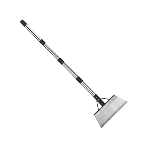 Flache Gartenschaufel - Robuster Metall Boden Schaber Mit Verstellbarem - Manuelles Reinigen Multifunktion Werkzeug Für Einfahrt Garten Rasen Gehweg Terrasse von Wpsagek