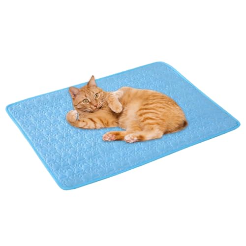 Katzen Kühlmatte, Sommer Kühlkissen Für Hunde Und Katzen, Waschbare Schlafmatte Welpenbett Haustierzubehör Für Sommer Couch Reisen Outdoor Boden Camping Autositze Indoor Katzen Kühlmatte, Sommer Kühlkissen Für Hunde Und Katzen, Waschbare Schlafmatte Welpenbett Haustierzubehör Für Sommer Couch Reisen Outdoor Boden Camping Autositze Indoor von Wpsagek