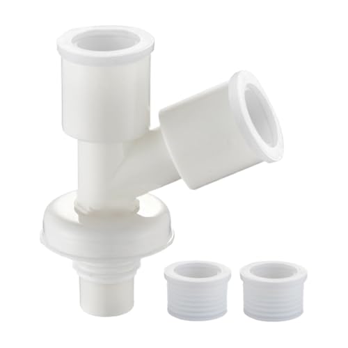 Küchenspüle Abflussrohr Adapter | Waschmaschinen Bodenablauf Anschlussstück,Geruchsrückstau Verhinderung Rohr Verteiler Für Haushalt Waschbecken Bad Waschmaschine von Wpsagek