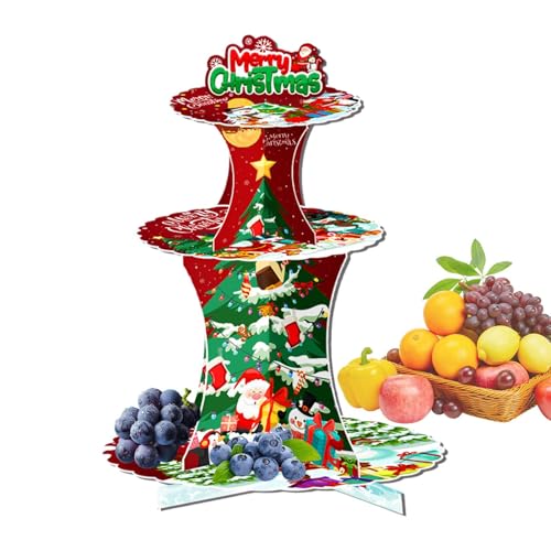 Papier Tortenständer | 3 Etagen Weihnachts Dessert Torten Turm - Festliches Halter Gestell Für Versammlung Geburtstagsfeier Feiertag Zuhause Festival Veranstaltung | Geburtstagsfeier Festival Papier Tortenständer | 3 Etagen Weihnachts Dessert Torten Turm - Festliches Halter Gestell Für Versammlung Geburtstagsfeier Feiertag Zuhause Festival Veranstaltung | Geburtstagsfeier Festival von Wpsagek