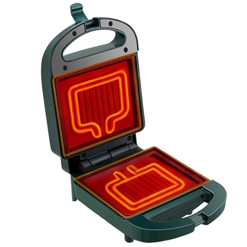 Sandwichmaker | Kompakter Sandwichmaker - 650W Kochplatten Leicht Zu Reinigen Waffel Für Innenküche Kochen Frühstück Burger Steak Sandwichmaker | Kompakter Sandwichmaker - 650W Kochplatten Leicht Zu Reinigen Waffel Für Innenküche Kochen Frühstück Burger Steak von Wpsagek