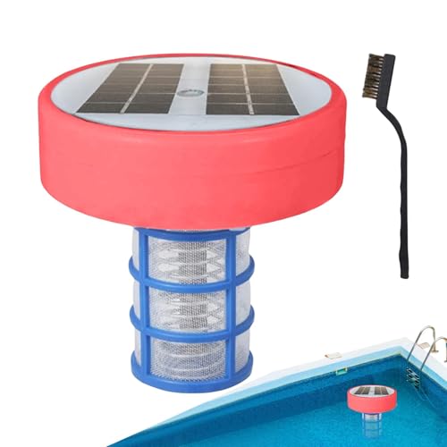 Solar angetriebener Pool -Ionisator, Kupferpool -Ionisator | Solar angetriebener Wasserreiniger Pool Ionizer | Wasserreiniger mit Kupferionisierung, mehrfarbigen LED-Leuchten, Reinigungsmittel von Wpsagek