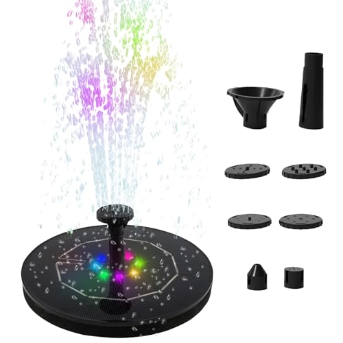 Sonnenwasserpumpe, Solarbrunnen für Vogelbad | Solar Birdbat Brunnenpumpe | Wasserlanddekoration mit LED -Licht für Garten, Teiche, Fischtank und Aquarium Sonnenwasserpumpe, Solarbrunnen für Vogelbad | Solar Birdbat Brunnenpumpe | Wasserlanddekoration mit LED -Licht für Garten, Teiche, Fischtank und Aquarium von Wpsagek