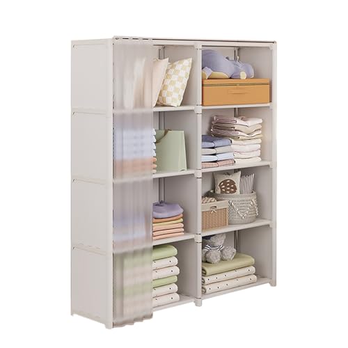 Staubdichter Kleiderschrank, tragbarer Schrank für Schlafzimmer, staubdichter Kleider-Organizer, Schrank, Kleideraufbewahrungsregal für Zuhause, Schlafsaal von Wpsagek