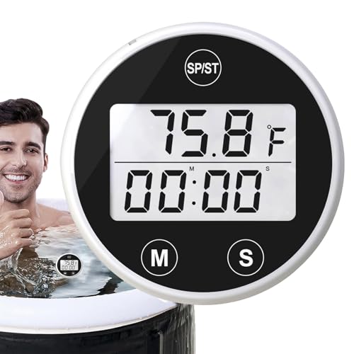 Temperaturmesser Für Eisbäder - Wasserdichter Schwimmender Wassertemperaturmesser | Einfach ablesbares Zubehör mit Zeitschaltuhr und wasserdichtem Teichtest für Spas sowie Außenbereich und Temperaturmesser Für Eisbäder - Wasserdichter Schwimmender Wassertemperaturmesser | Einfach ablesbares Zubehör mit Zeitschaltuhr und wasserdichtem Teichtest für Spas sowie Außenbereich und von Wpsagek