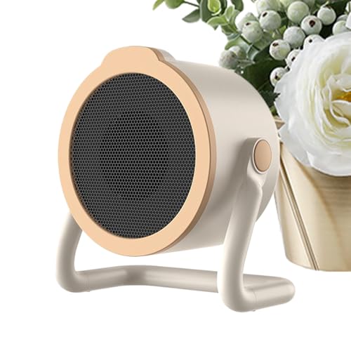 Tragbarer Heizlüfter - 500W Tragbarer Büro Schreibtisch Heizer Leiser Heizlüfter,Energieeffizienter Schnellheizlüfter für Wohnzimmer Arbeit Garage Schlafzimmer Studierzelt - Arbeitszimmer von Wpsagek