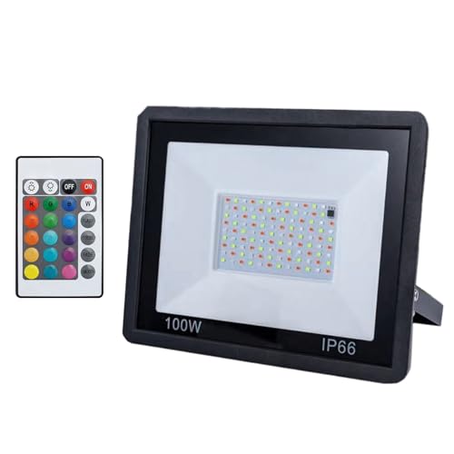 Wpsagek Flutlicht,Außenleuchten Flutlicht | RGB Farbwechsel Flutlicht Mit Fernbedienung Für Terrasse Einfahrt Gartenbereich von Wpsagek