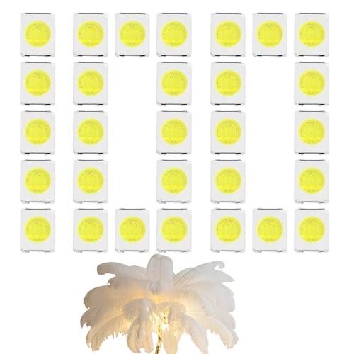 Wpsagek LED-Lampenperlen,LED-Hintergrundbeleuchtungslampenperlen,Hochleistungs-LED-Chip 100 Stück | 3V LED-Lampenperle für -Beleuchtungskörper, Austausch von Strahlerlampen, Heimstudio von Wpsagek