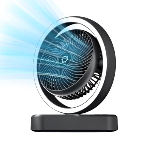 Wpsagek Leiser Schreibtischventilator, Kompakter Tischventilator Mit Dimmbarem Licht, Leises, wiederaufladbares Kühlgerät mit 3 Geschwindigkeitsstufen und Oszillationsfunktion für Wpsagek Leiser Schreibtischventilator, Kompakter Tischventilator Mit Dimmbarem Licht, Leises, wiederaufladbares Kühlgerät mit 3 Geschwindigkeitsstufen und Oszillationsfunktion für von Wpsagek